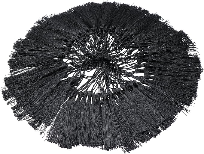 VAPKER 100 Black Silky Tassels 13cm/5-Inch - Image 2