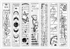 GLOBLELAND Vintage Scrapbooking Bookmarks Clear Stamp Flower Butterfly - Image 8