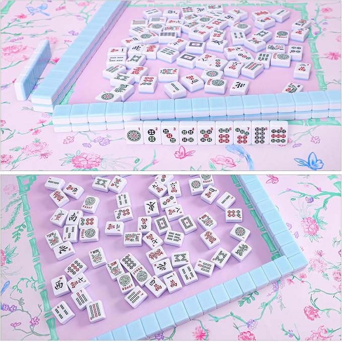 TIASUSAN Purple and Green Mahjong Mat - Image 6