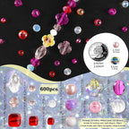 636pcs Glass Beads for Jewelry Making - Image 3