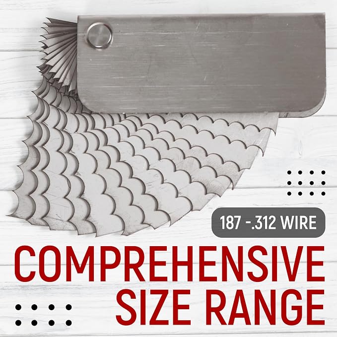 Garage Door Spring Measure Tool, 187 to .312 Precise Stainless Steel Wire Gauge - Image 2