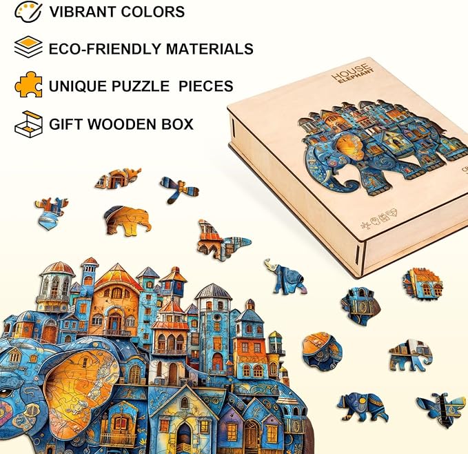 House Elephant Puzzles Adults Gifts - Image 2
