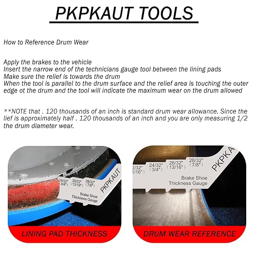 2Pcs Mini Tech Gauge 32nds Brake Pad Measuring Tool, 2-in-1 32ths-Labeled - Image 6