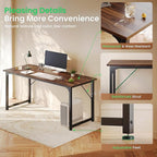 Huuger Computer Desk, 54 Inch Office Desk, Gaming Desk - Image 5