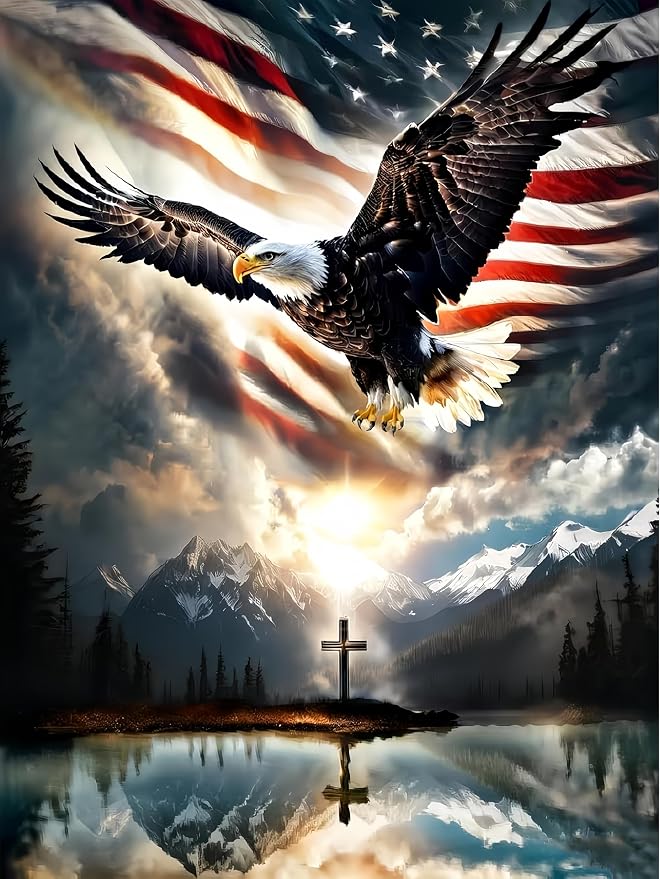 GXGLLPZBY Diamond Art Kits for Beginners, US Flag Eagle Diamond Painting Kits by GXGLLPZBYZBYHW