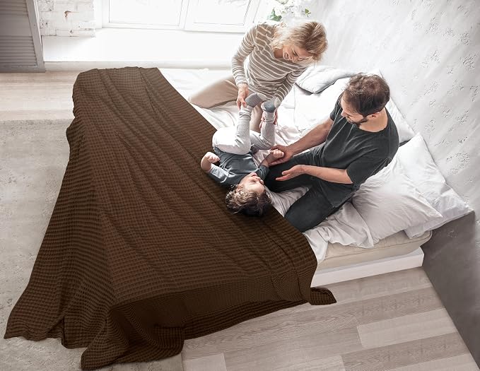 Utopia Bedding 100% Cotton Waffle Weave Blanket Queen Size - Image 6