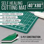 U.S. Art Supply 40" x 80" Self-Healing Cutting Mat 5-Ply - Image 2