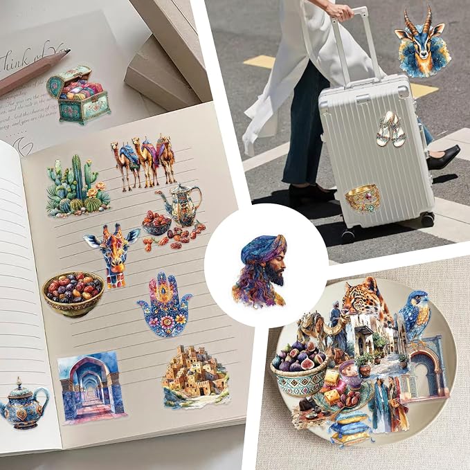 50 PCS PET Middle Eastern Style Stickers - Image 3