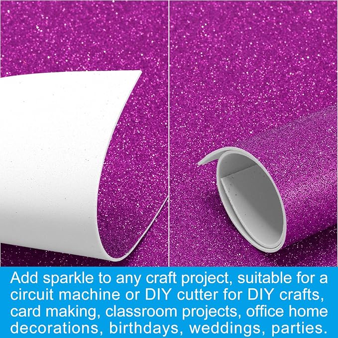 PATIKIL Purple Shiny EVA Glitter Foam Sheet 11.8 x 7.9 Inch 2mm Thick - Image 5