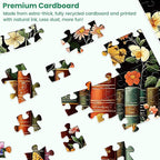500 Piece Puzzle for Adults | Vintage Wildflowers Books Puzzle | Recycled - Image 3