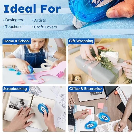 TMOL 12 Pack Scrapbook Tape, 26 Ft x 0.31 in Double Sided Tape Roller, - Image 4