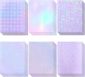 36 Sheets Holographic Laminating Sheets Clear Self Adhesive Sticker Paper | by CosrkHolographicLaminateSheets