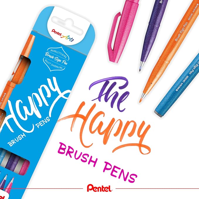 Pentel Fude Touch Sign Pen, Felt Pen Like Brush Stroke - Image 6