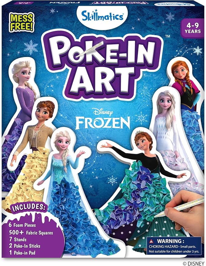 Skillmatics Poke-in Art – Disney Frozen, Mess-Free DIY Wood Craft Kit | by Skillmatics