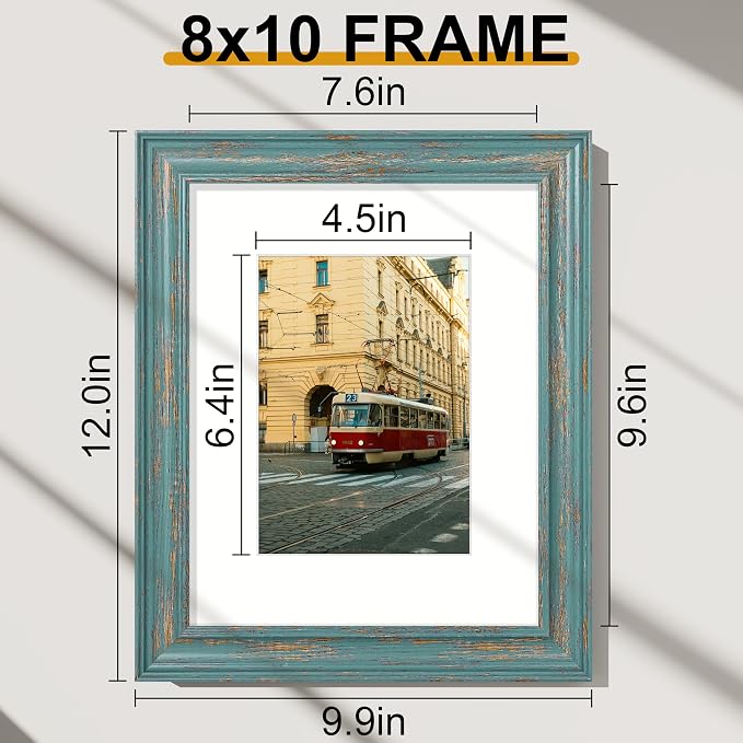 Vittanly 8x10 Picture Frames Set of 2, Ornate Vintage Photo Frame - Image 2