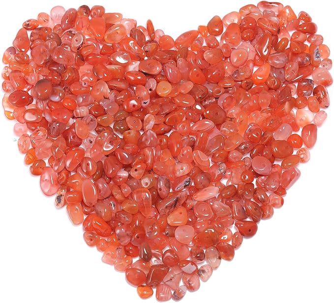 400Pcs 5-8mm Natural South Red Agate Chip Stone Beads | Pre-Drilled Irregular - Image 6