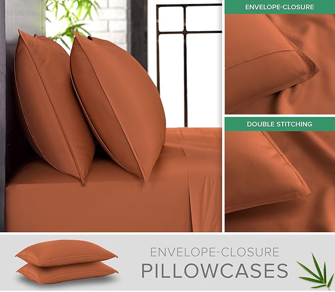 King Pillowcases by Pure Bamboo, Genuine 100% Organic Viscose Derived from - Image 2