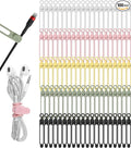 100Pcs Silicone Cable Ties Cord Organizer by ELECTRONICSORGANIZATION