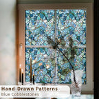 funlife Original Hand-Drawn Privacy Stained Glass Window Film, Reusable Single - Image 7