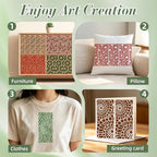 Geometric Texture Stencils for Crafts Reusable 16Pcs Stencils | DIY Art - Image 5
