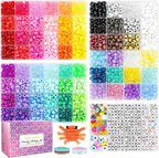 4 Boxes Pony Beads 72 Colors 9mm Friendship Bracelets Making Kit, Rainbow Kandi by Sistenia
