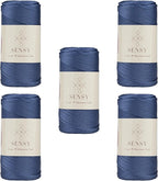 5 Skeins of Sensy Premium 2mm 251 Yards Polyester Rope 100% Polypropylene Cord by SSENSY