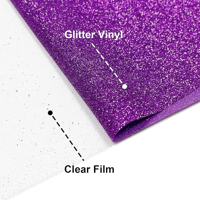 Glitter Iron On 12in X 8ft, HTV Heat Transfer Vinyl | Glitter HTV Easy to Cut & - Image 3