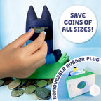 Bluey Paint Your Own Piggy Bank, Includes 6 Paints, Vinyl Stickers, Craft - Image 3