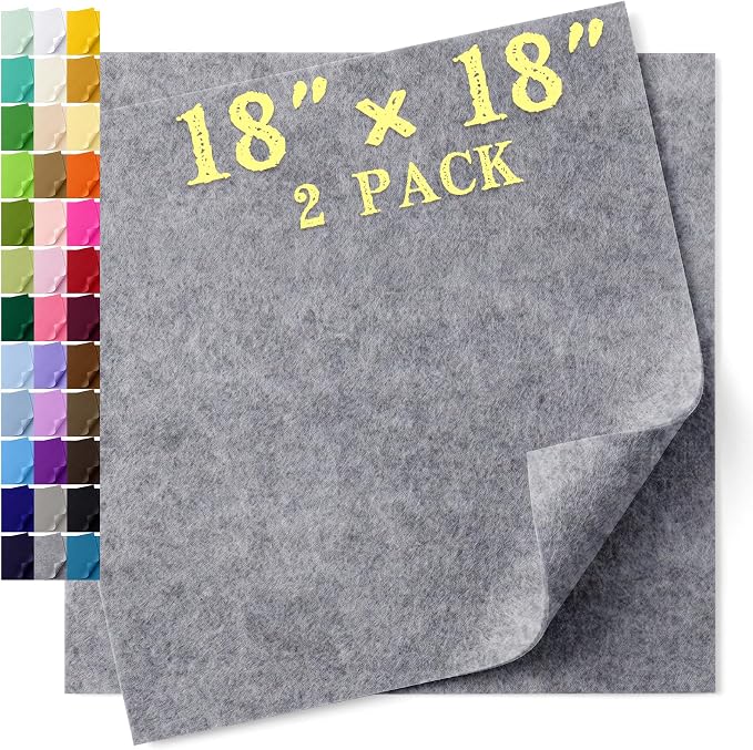 Felt Fabric Sheet 18 x 18 Inch, 1.6mm Thick | Soft and Flexible Nonwoven by MIGLORIA
