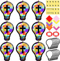 Renbuzhu 48PCS Sunday School VBS Crafts Bulk: Paper Lightbulb Cross Nativity by Renbuzhu