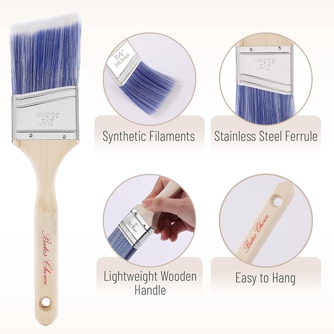Bates- Paint Tray Set, Paint Roller Kit, Small Paint Roller, Foam Brush - Image 5