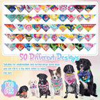 Sweetude 100 Pcs Tie Dye Dog Bandanas Bulk - Image 4