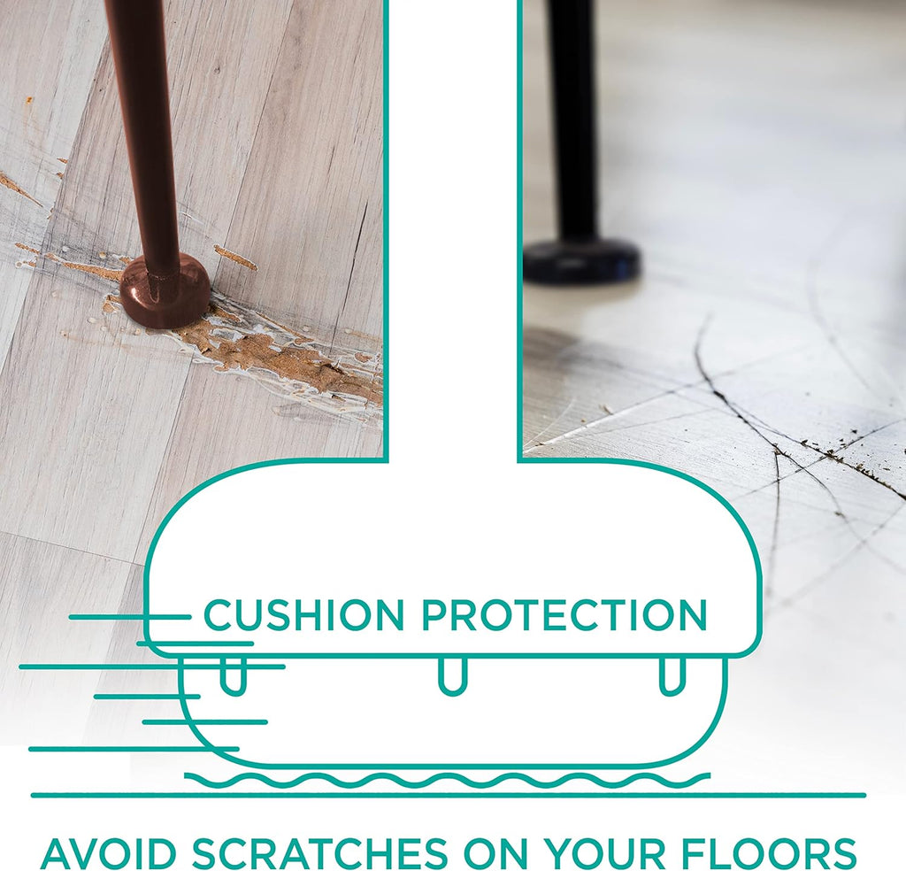 Wrought Iron Patio Furniture Feet Caps (32 Pack, Black) - 1.5" Round Plastic Outdoor Chair Leg Caps, Patio Furniture Replacement Feet