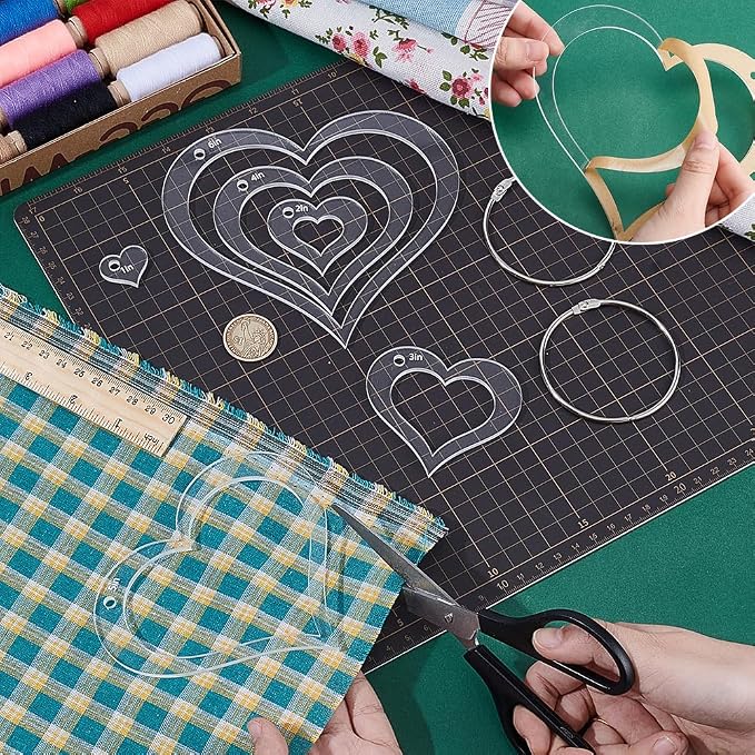NBEADS 6Pcs Acrylic Quilting Templates Set - Image 3