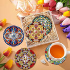EWJRNSF 10 PCS Mandala Diamond Art Coasters Kit - Image 7