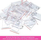 Yaomiao Acrylic Photo Frame Keychain Holder Photo Picture Insert Blank Keyring - Image 6