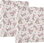 Pink Bow Cowgirl Round Ring Binders 1.5 Inch Doodle Bow Knot 3 Ring Clipboard - Image 8