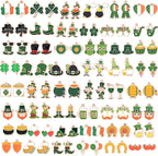 SANNIX 110Pcs 55 Pairs St. Patrick's Day Charms St. Patrick's Shamrock Charms by SANNIX