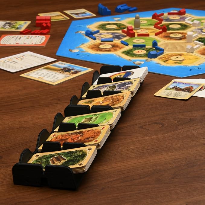 Card Holding Organizer for Catan Game, 6 Stacks of Cards, 3x15 inches, Non-Slip - Image 3