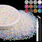12000PCS 2mm Resin Jelly Rhinestones in Bulk, Bedazzling Flatback Crystals by BELLEBOOST