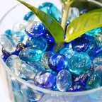 10LB Blue Mix Flat Glass Marbles - Image 5