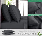 King Pillowcases by Pure Bamboo, Genuine 100% Organic Viscose Derived from - Image 2