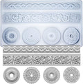 Art Mold for Polyclay Air Dry Clay Plaster, Trimmings and Medallion by FUNSHOWCASE