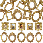 15 PCS Mini Vintage Frames, Tiny Resin Antique Frames, Small Gold picture photo by Unknown