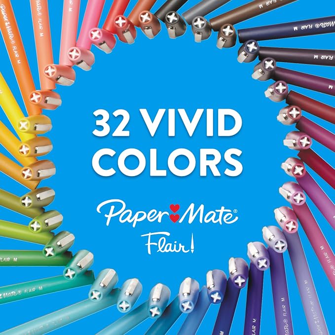 Paper Mate Flair Felt Tip Pens, Medium Point, Note-Taking, Journaling, School - Image 2