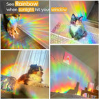 Window Privacy Film with Cutting Grid, Non-Adhesive Stained Glass Window Film - Image 5