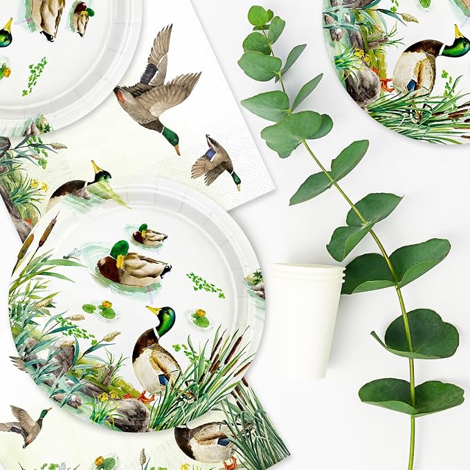 40Pcs One Lucky Duck Birthday Party Decorations, Mallard Duck Hunting or Baby - Image 5