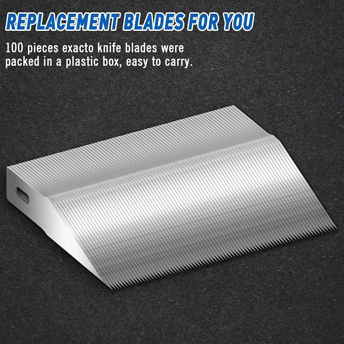 DIYSELF 100 Pack Exacto Knife Blades #2 | Hobby Knife Replacement Blades | - Image 4