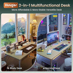 Huuger Computer Desk, 54 Inch Office Desk, Gaming Desk - Image 3