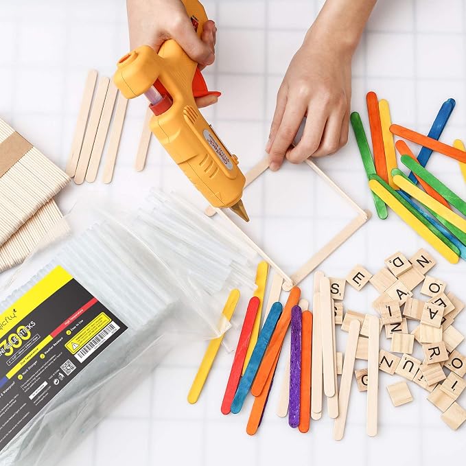 Magicfly Mini Hot Glue Gun Sticks, Huge Pack of 300, Compatible - Image 8